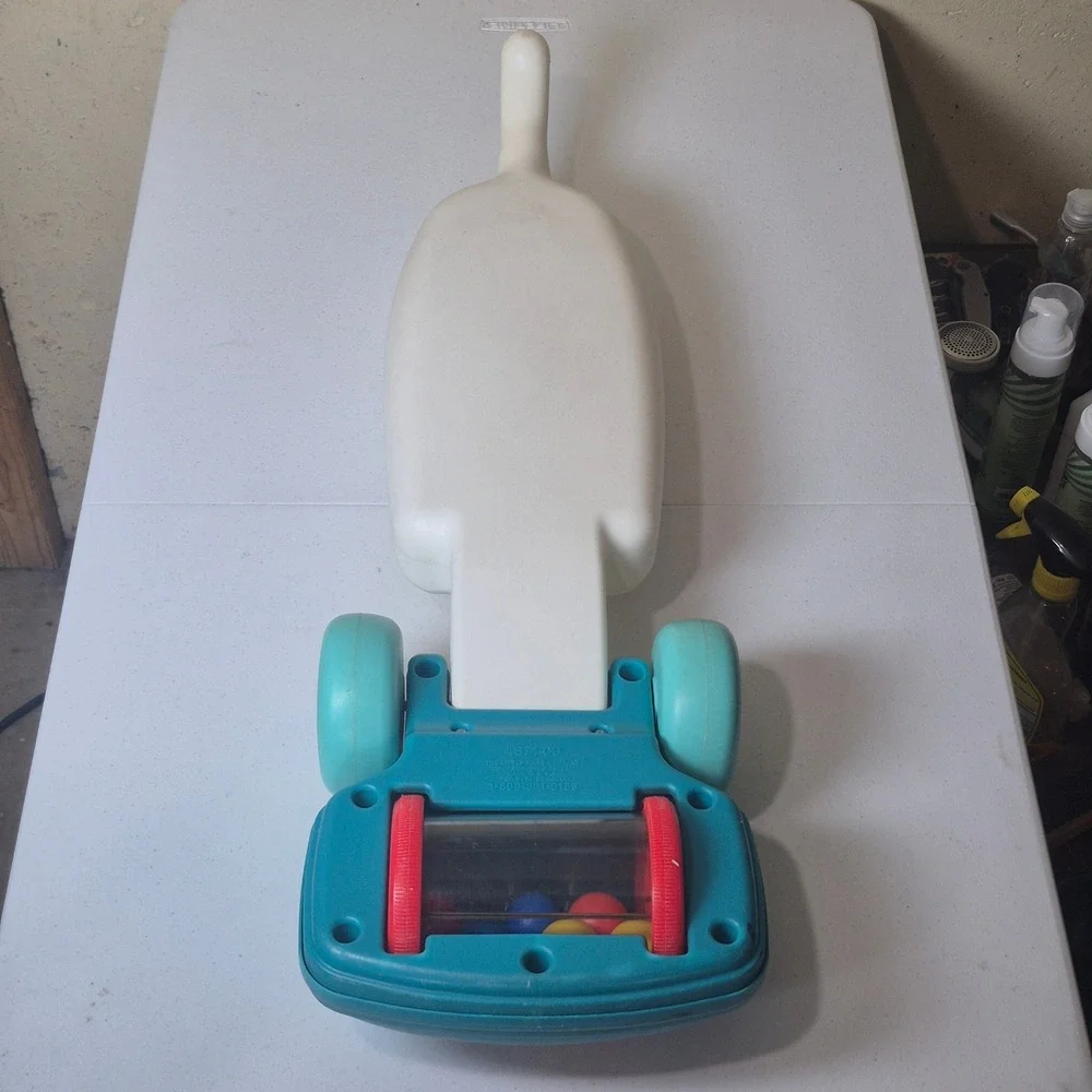 Vintage 90s Little Tikes Roll n Pop Vacuum Dustbuster Pretend Play Made in USA